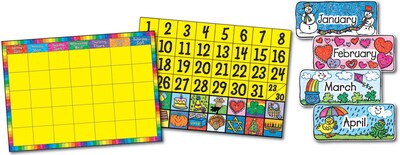 Carson-Dellosa Calendar Set: Kid-Drawn Bulletin Board Set