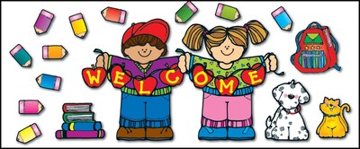 D.J. Inkers Apple Kids Welcome Bulletin Board Set