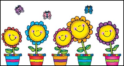 D.J. Inkers Blooming Flowers Bulletin Board Set