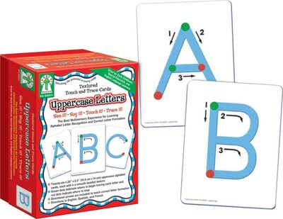 Key Education Textured Touch and Trace: Uppercase Manipulative