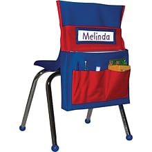 Carson-Dellosa Chairback Buddy™ Pocket, Blue with Red Pockets, All Grades (158035)