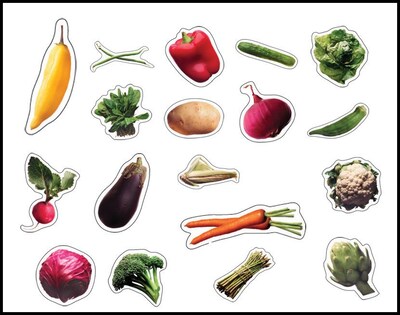 Carson-Dellosa Vegetables Shape Stickers