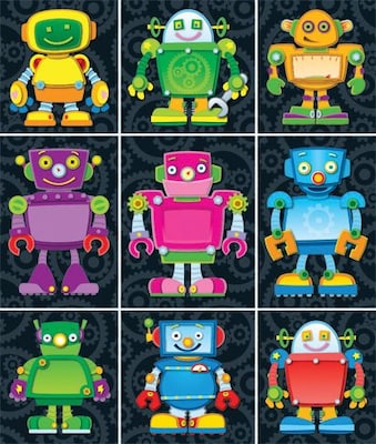 Carson-Dellosa Robots Prize Pack Stickers