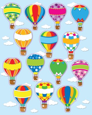 Carson-Dellosa Hot Air Balloons Shape Stickers