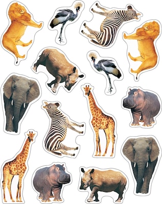 Carson-Dellosa Wild Animals of the Serengeti Shape Stickers