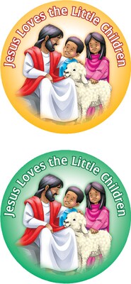 Carson-Dellosa Jesus Loves the Little Children Shape Stickers