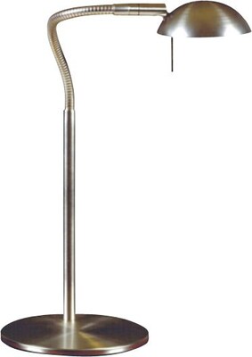 Kenroy Home Basis Halogen Desk Lamp, Brushed Steel Finish