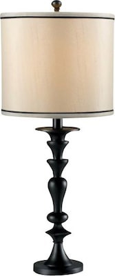 Kenroy Home Bobbin Table Lamp, Dark Graphite Finish