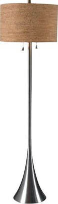 Kenroy Home Bulletin Floor Lamp, Brushed Steel Finish