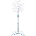 Optimus 3-Speed 16 Oscillating Stand Fan With Remote Control, White