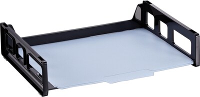 Officemate® Stackable Desk Trays, Letter Size, Side Loading, Black, 12/Carton