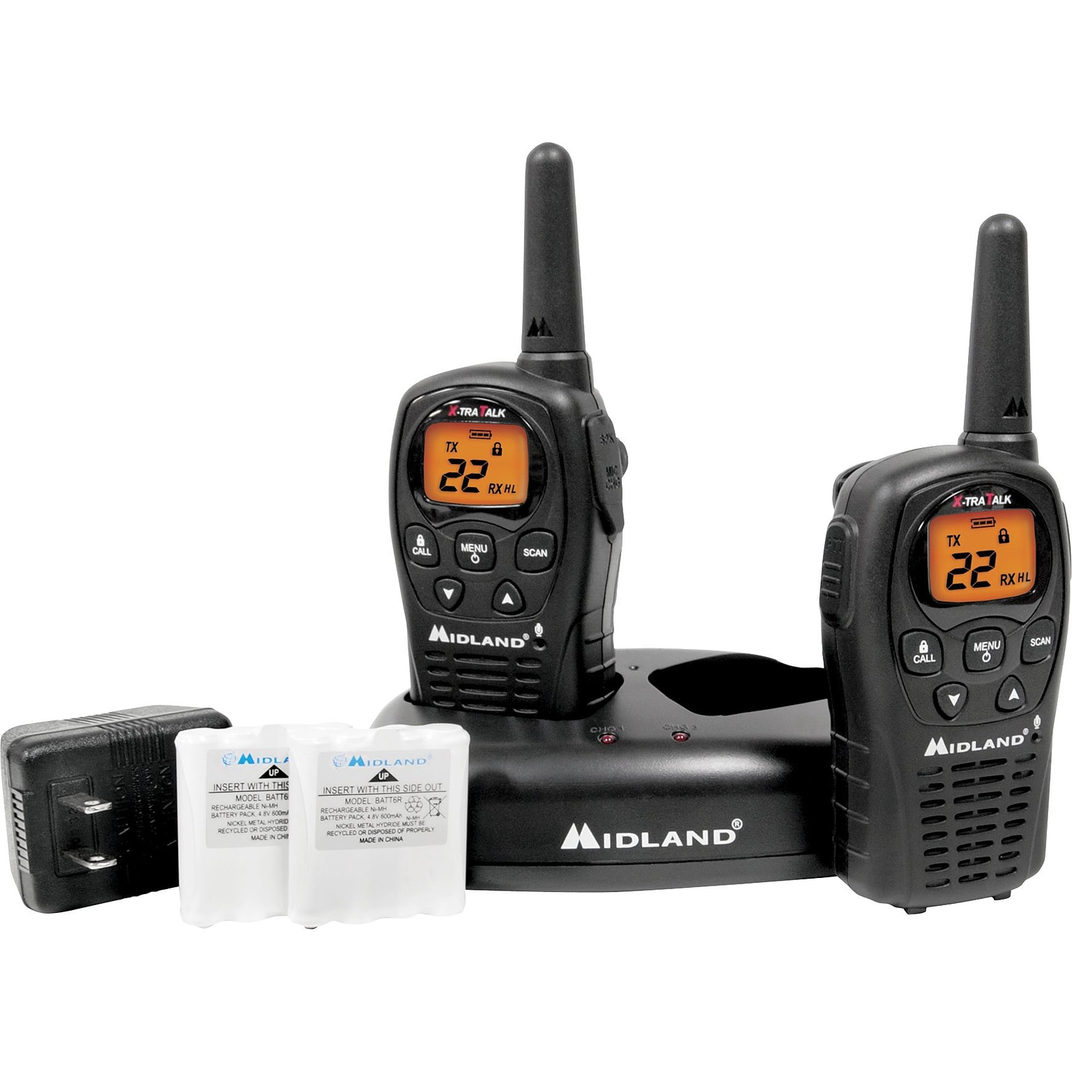 MIDLAND RADIO Two-Way Radios, Black (LXT500VP3)