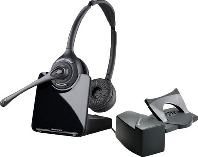 Plantronics® CS520/HL10 Wireless Office Headset, with Plantronics HL10 Handset Lifter