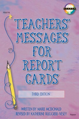 Fearon Teachers' Messages for Report Cards Resource Book