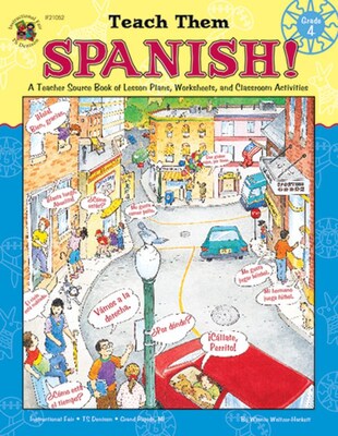 Instructional Fair Teach Them Spanish! Resource Book, Grade 4