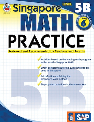 Frank Schaffer Math Practice Workbook, Level 5B, Grade 6