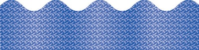 Carson-Dellosa Publishing 108097 3 x 2.25 Scalloped Sparkle Borders, Blue