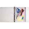Zip-All Ring Binder Pocket, 8 1/2 x 11, Clear