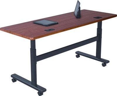 Balt Rectangular Flipper Training Room Table, 24D x 60W, Cherry (90324)