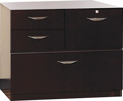 Mayline® Mira 19D 4 Drawer Veneer Multipurpose Storage Unit; Espresso