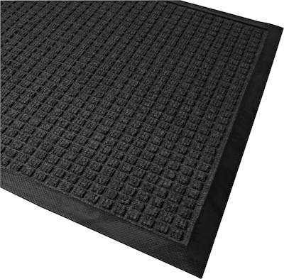 MA Matting WaterHog Squares Classic Floor Mat 4 x 10 Charcoal