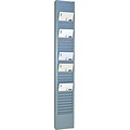 MMF Industries™ STEELMASTER® 40 Compartments Vertical Swipe Card Badge Rack, Gray