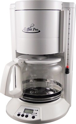 Coffee Pro® 12 Cup Home/Office Coffee Brewer, White