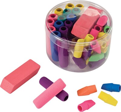 Officemate® Elastomer Compound Eraser Pack; Assorted Colors, 45/Pack