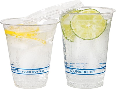 Eco-Products® BlueStripe™ Cold Cups, 12oz., Clear, 50/Pack (ECOEPCR12PK)
