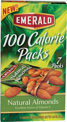 Emerald Natural Almonds, 100 Calorie Pack, 7/PK