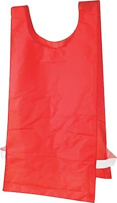 Heavyweight Pinnies, Nylon, One Size, Red, 1 Dozen