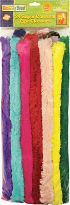 Super Colossal Pipe Cleaners; 18 x 1, Metal Wire, Polyester, Assorted, 24/Pack