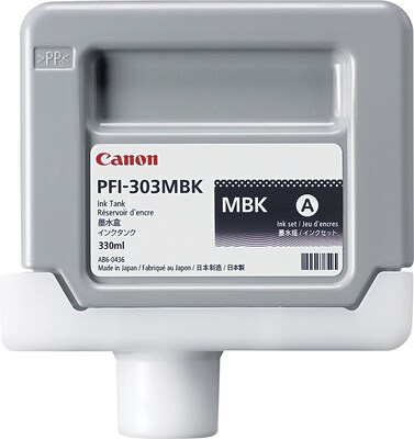 Canon® 2957B001 (PFI-303MBK) Ink, 330 mL, Matte Black