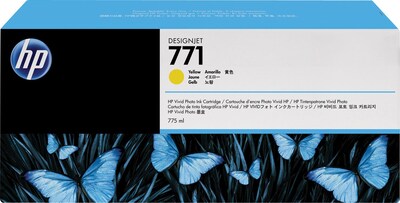 HP 771 Yellow Standard Yield Ink Cartridge, 3/Pack (CR253A)