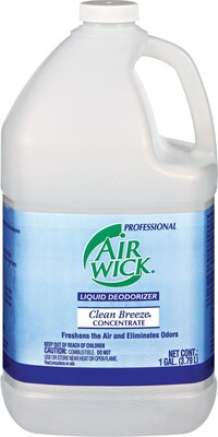 Air Wick® Professional Liquid Deodorizer, Clean Breeze Scent, Concentrate, 1 gal., 4/Ct