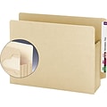 Smead Tuff Pocket 10% Recycled Reinforced File Pocket, 3 1/2 Expansion, Letter Size, Manila, 10/Box (SMD75150)