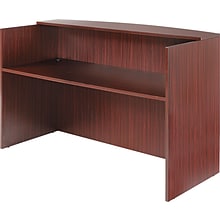 Alera® Valencia Series Reception Desk w/Counter, 71w x 35-1/2d x 44-3/4h, Mahogany