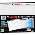 Roaring Spring Paper Products Landscape Format Writing Pad, 11x9.5, 75 Sheets/Pad, White, College Ruled, Recycled 20 lb. Paper