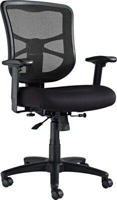 Alera Elusion Series Mesh Back Fabric Task Chair, Black (ALEEL42BME10B)