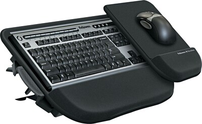 Fellowes Keyboard Manager Tilt 'n Slide Pro Adjustable Tray, Black (8060201)