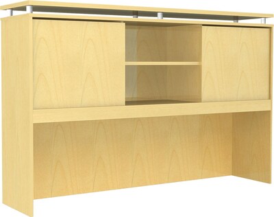 Alera® SedinaAG Woodgrain Laminate Hutch With Sliding Doors; 72W; Maple