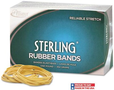 Alliance Rubber Company Sterling Size #105 Rubber Bands, 5 x 0.63, Approx. 70/Pack, 1 lb. Box (ALL