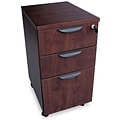 Alera Valencia 3-Drawer Mobile Vertical File Cabinet, Letter/Legal Size, Lockable, Mahogany (ALEVA57