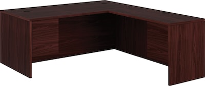 HON 10500 Series Bundle Solutions Left L-Station, Mahogany, 72 x 84