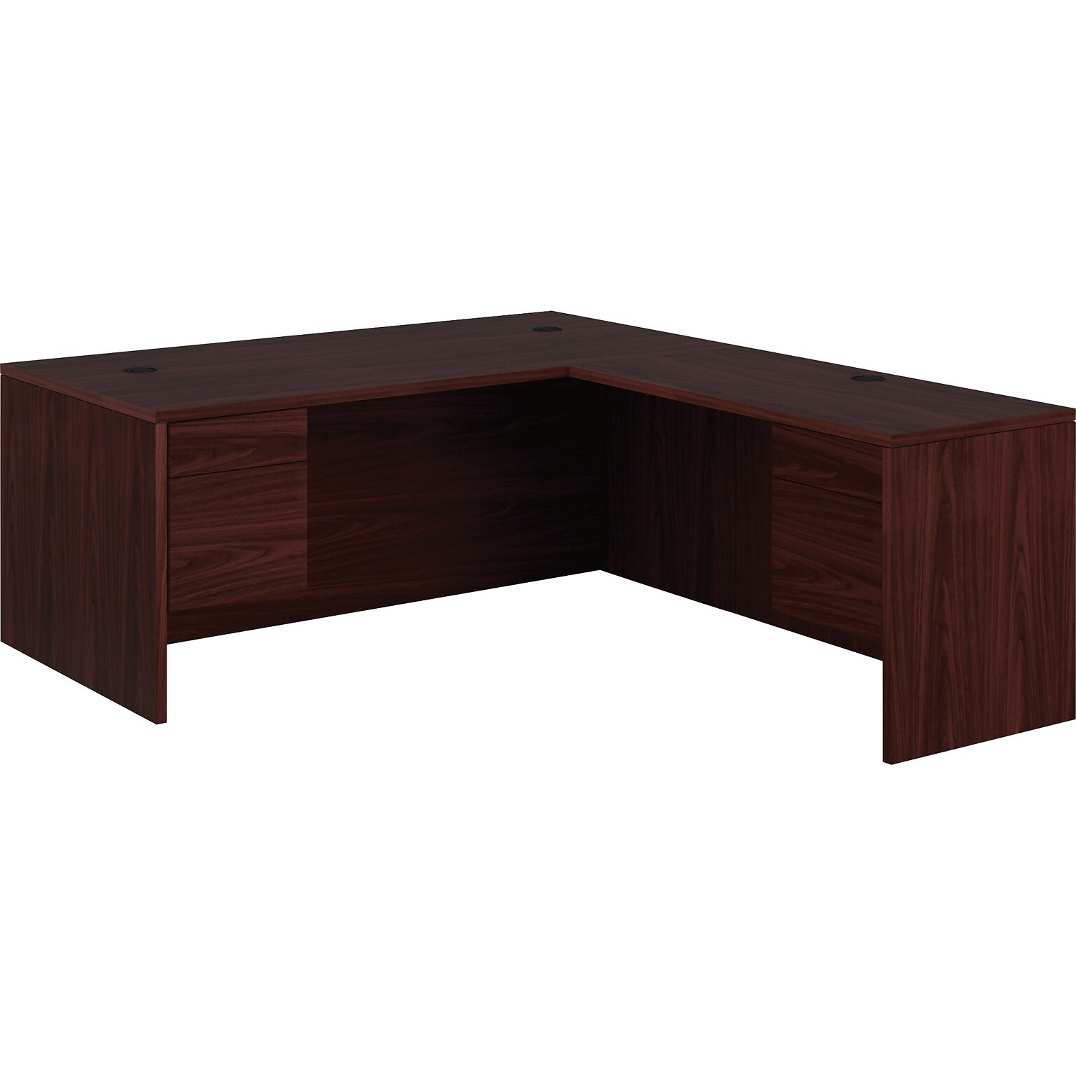 HON 10500 Series Bundle Solutions Left L-Station, Mahogany, 72 x 84