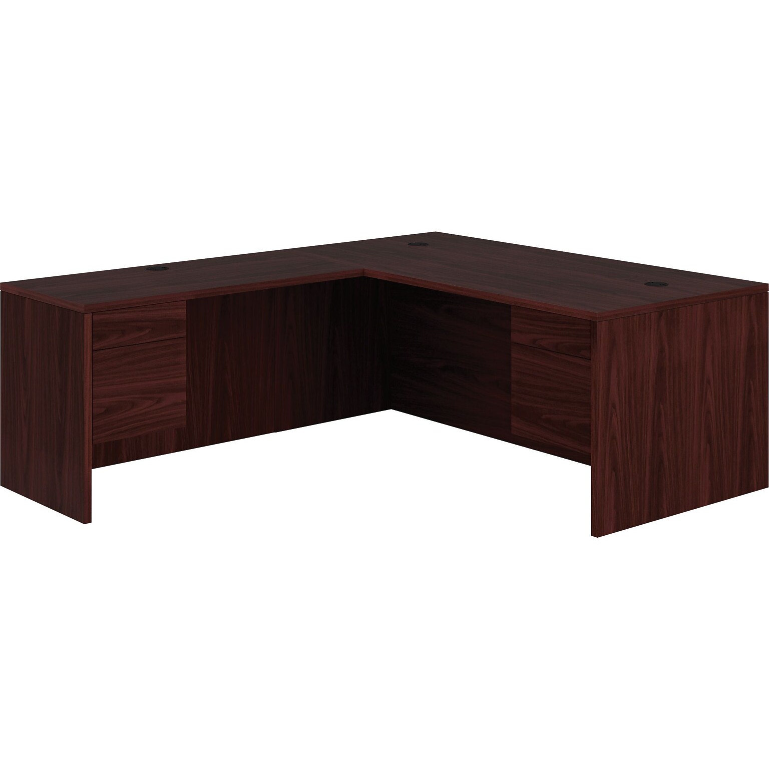 HON 10500 Series Bundle Solutions Right L-Station, Mahogany, 29.5 H x 72.0 W x 84.0 D (HON105LR7284N)