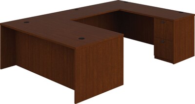 basyx by HON BL Laminate Bundle Solutions U-Station, Medium Cherry, 72 x 108
