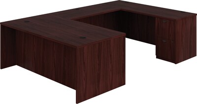 basyx by HON BL Laminate Bundle Solutions U-Station, Mahogany, 72 x 108