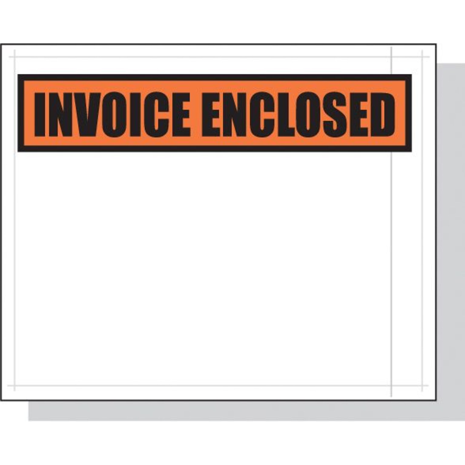 4 1/2 x 5 1/2 Invoice Enclosed Envelopes, Clear, 1000/Carton (PL13)