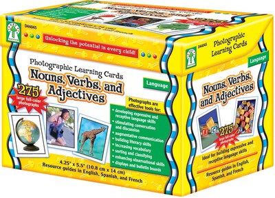 Key Education Nouns, Verbs and Adjectives Learning Cards